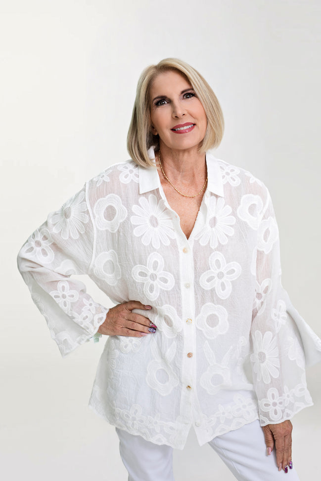 Charlene Embroidered Top