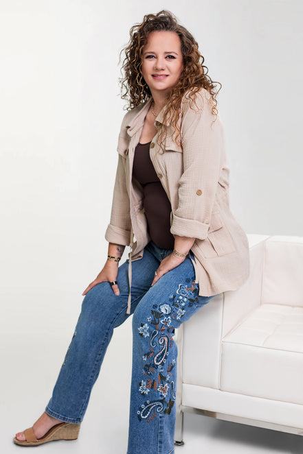 Hazel Gauze Button Front Cardigan