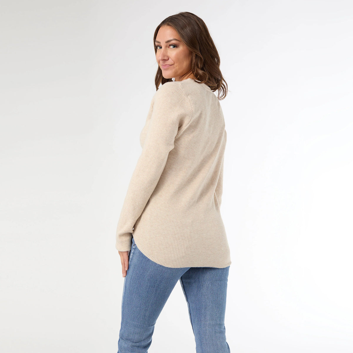 Kym Soft Henley Top with Buttons