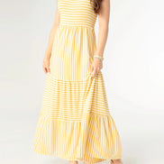 Janie Striped Tiered Maxi Dress