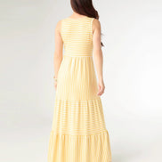 Janie Striped Tiered Maxi Dress