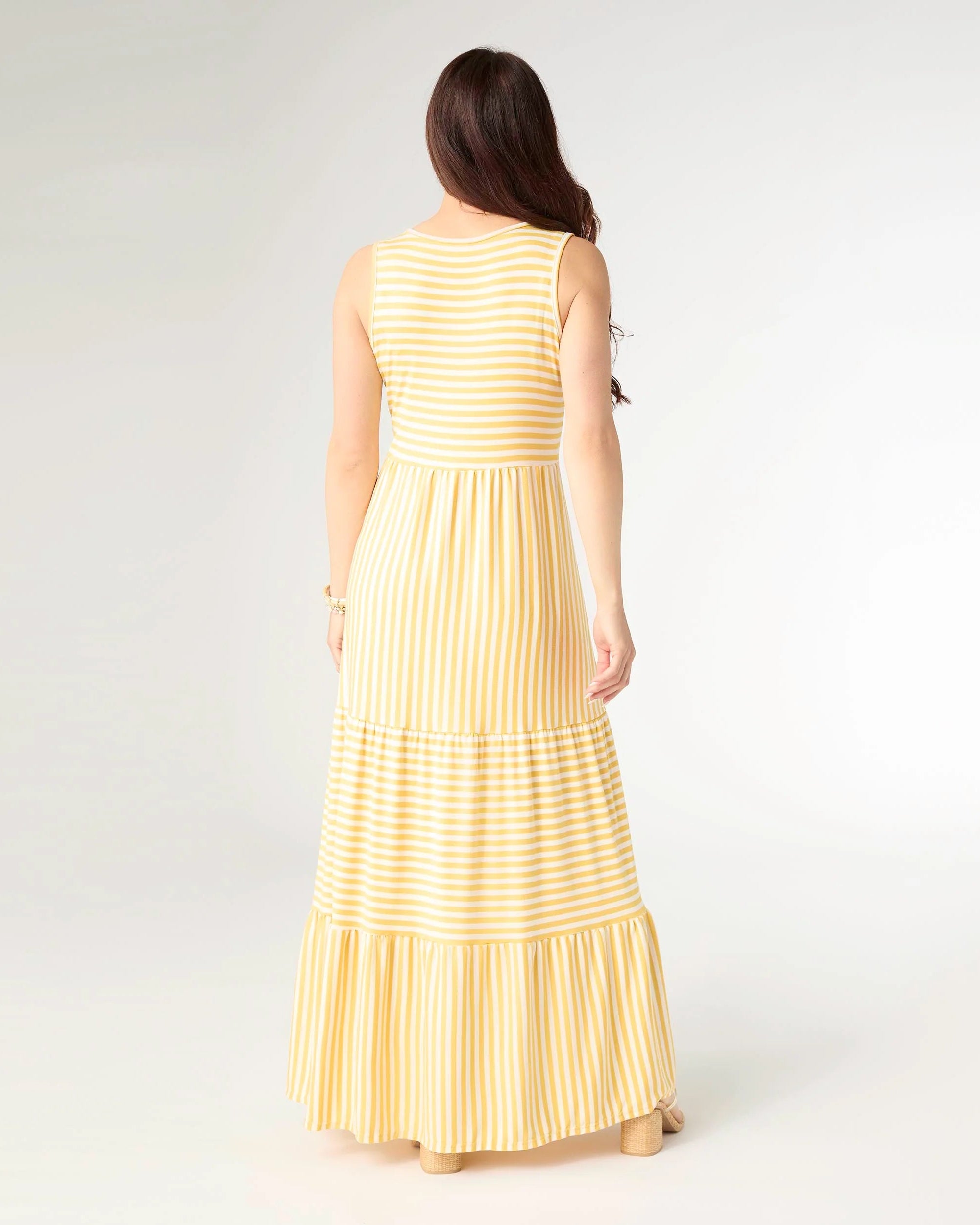 Janie Striped Tiered Maxi Dress
