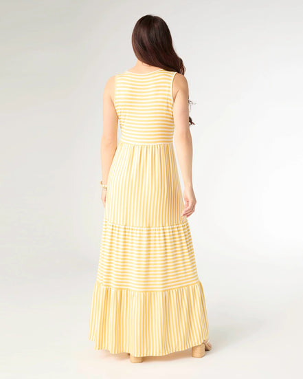 Janie Striped Tiered Maxi Dress