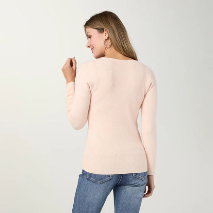 Kamryn V-Neck Rib Knit Top