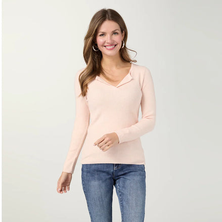 Kamryn V-Neck Rib Knit Top