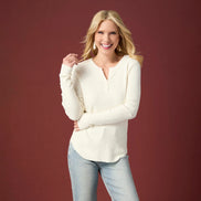 Kym Soft Henley Top with Buttons