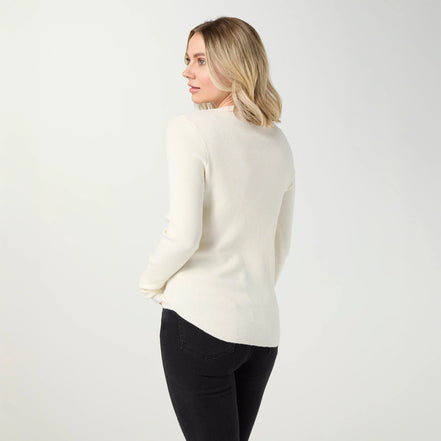 Kym Soft Henley Top with Buttons
