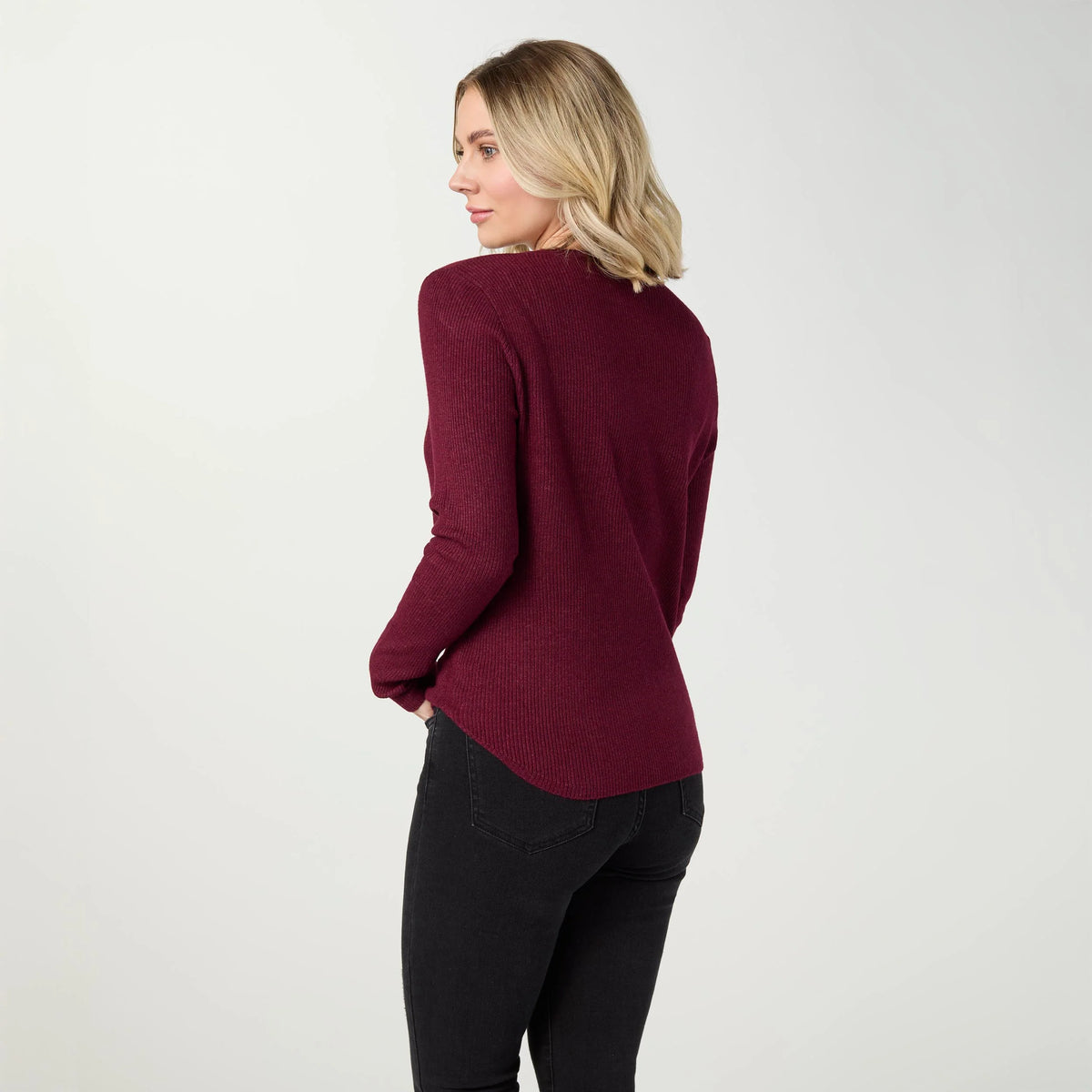 Kym Soft Henley Top with Buttons
