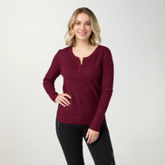 Kym Soft Henley Top with Buttons