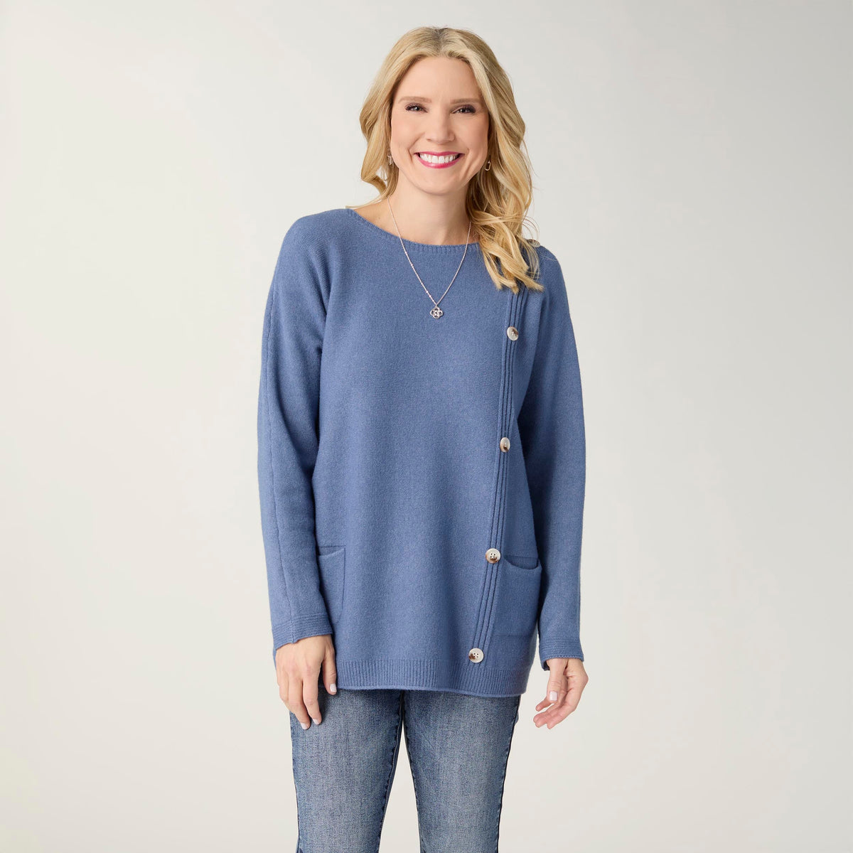 Heavenly-Luxe Button Detail Sweater