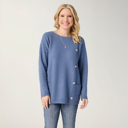 Heavenly-Luxe Button Detail Sweater