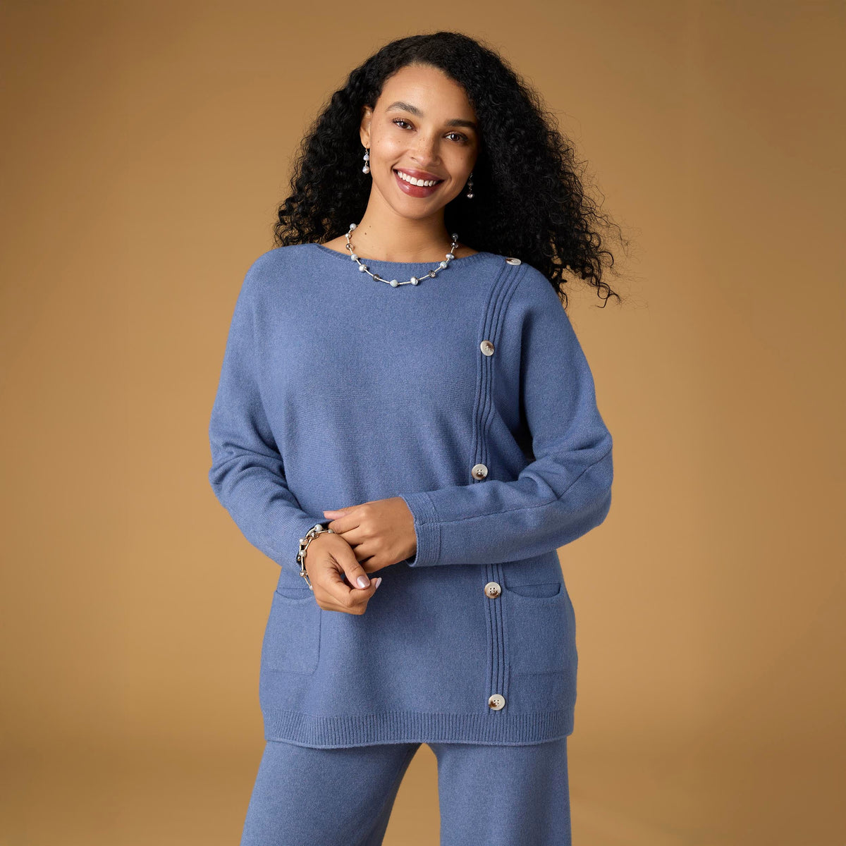 Heavenly-Luxe Button Detail Sweater