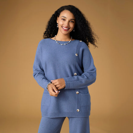 Heavenly-Luxe Button Detail Sweater