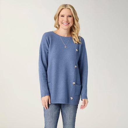 Heavenly-Luxe Button Detail Sweater