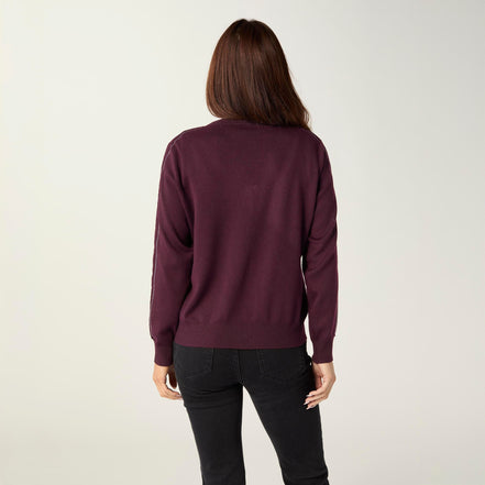 Lauren Lightweight Cardigan with Embellished Sleeve