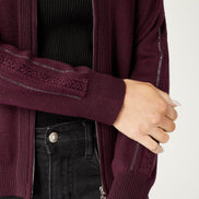 Lauren Lightweight Cardigan with Embellished Sleeve