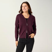 Lauren Lightweight Cardigan with Embellished Sleeve
