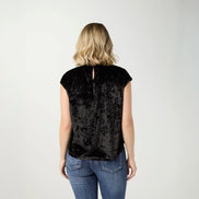 Lorelai Crushed Velour Cap Sleeve Top