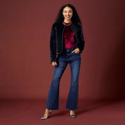 Lorelai Crushed Velour Cap Sleeve Top