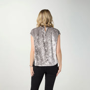 Lorelai Crushed Velour Cap Sleeve Top