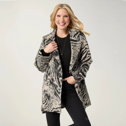 Joanna Brushed Notch Collar Jacket