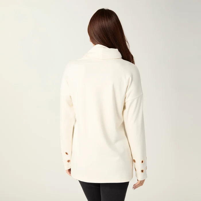 Michelle Cowl Neck Tunic with Grommets