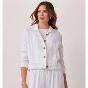 Linen Blend Jacket in White