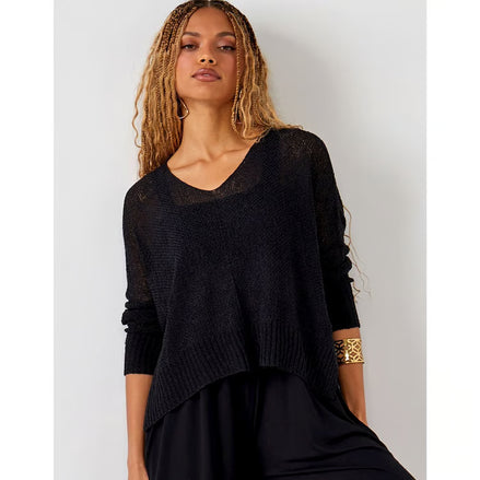 V-Neck Pullover Black