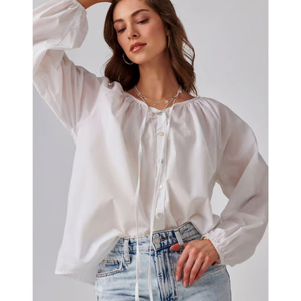 Flowy Peasant Top