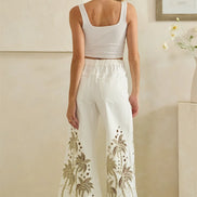 Palm Tree Cut Out Jeans