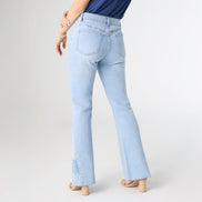 Clara Flare Pant with Checkered Insert