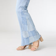Clara Flare Pant with Checkered Insert