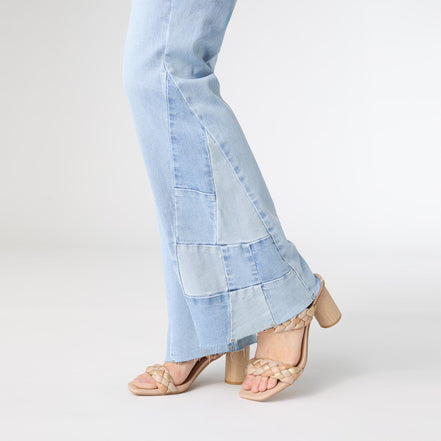 Clara Flare Pant with Checkered Insert