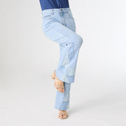 Clara Flare Pant with Checkered Insert
