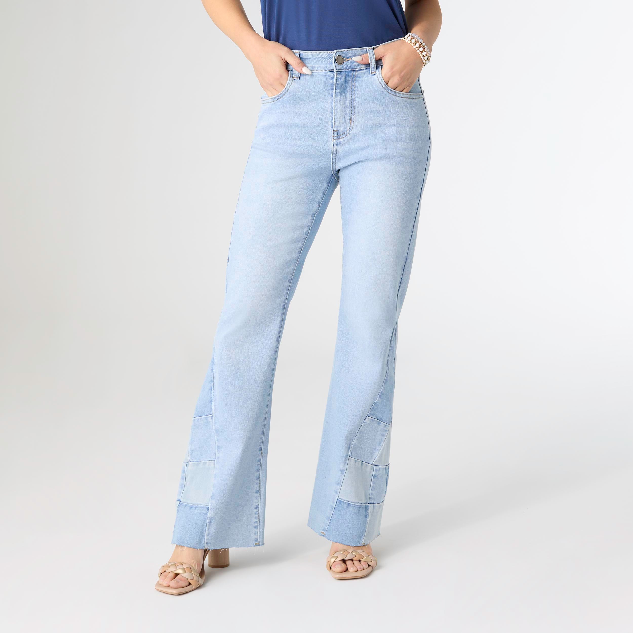 Clara Flare Pant with Checkered Insert