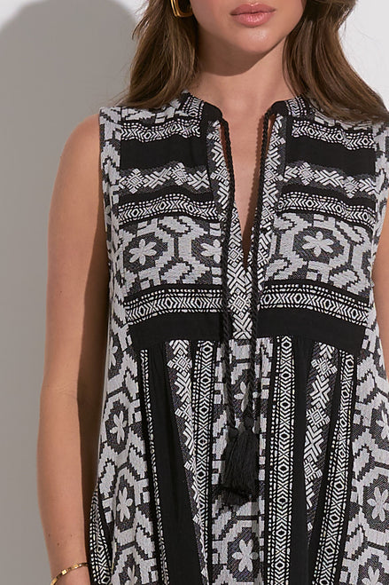 Sleeveless V-Neck Maxi Dress