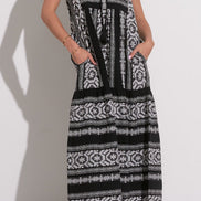Sleeveless V-Neck Maxi Dress