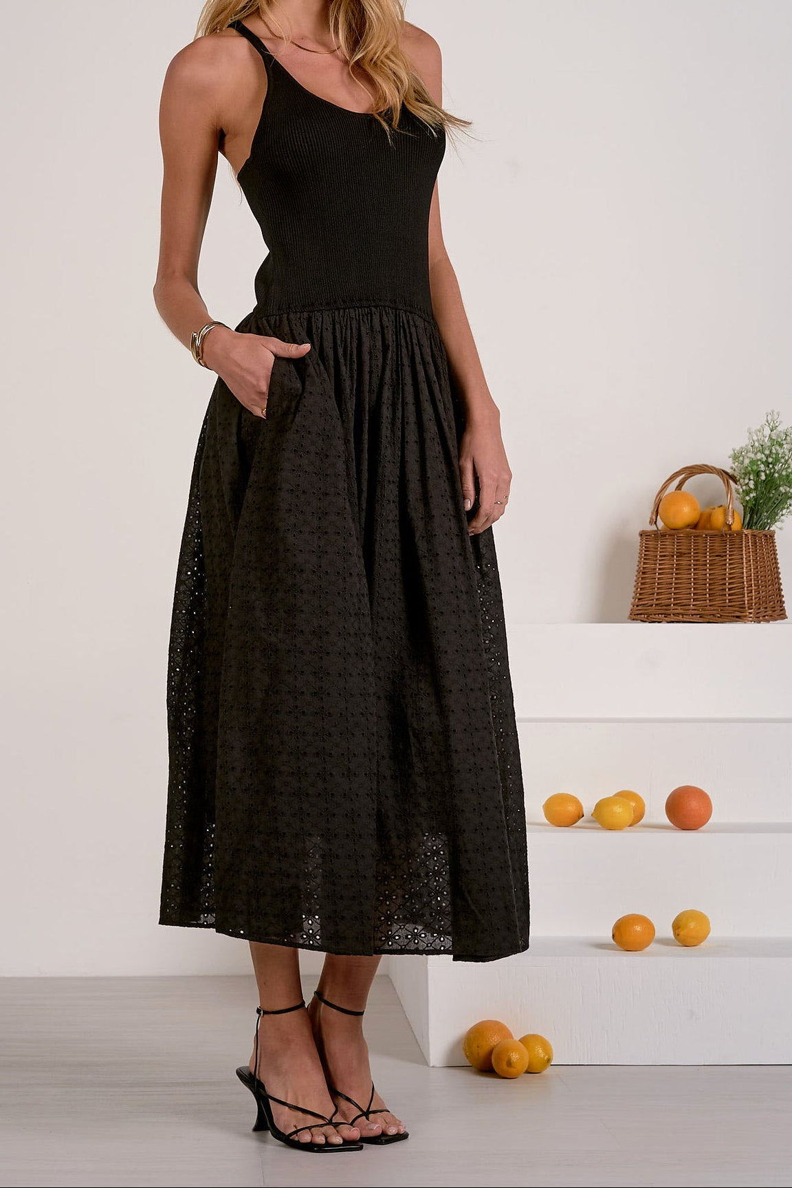Eyelet Maxi Dress