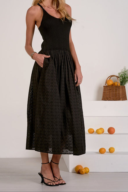 Eyelet Maxi Dress
