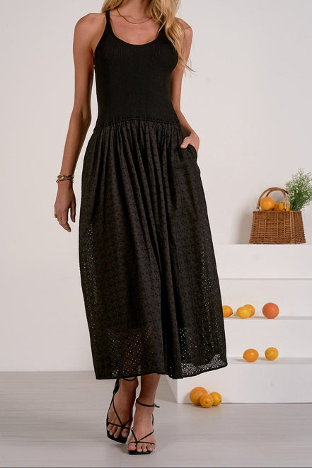 Eyelet Maxi Dress