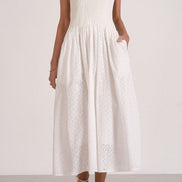 Eyelet Maxi Dress
