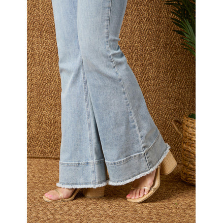 Haley Flare Pant with Double Bottom Fringe