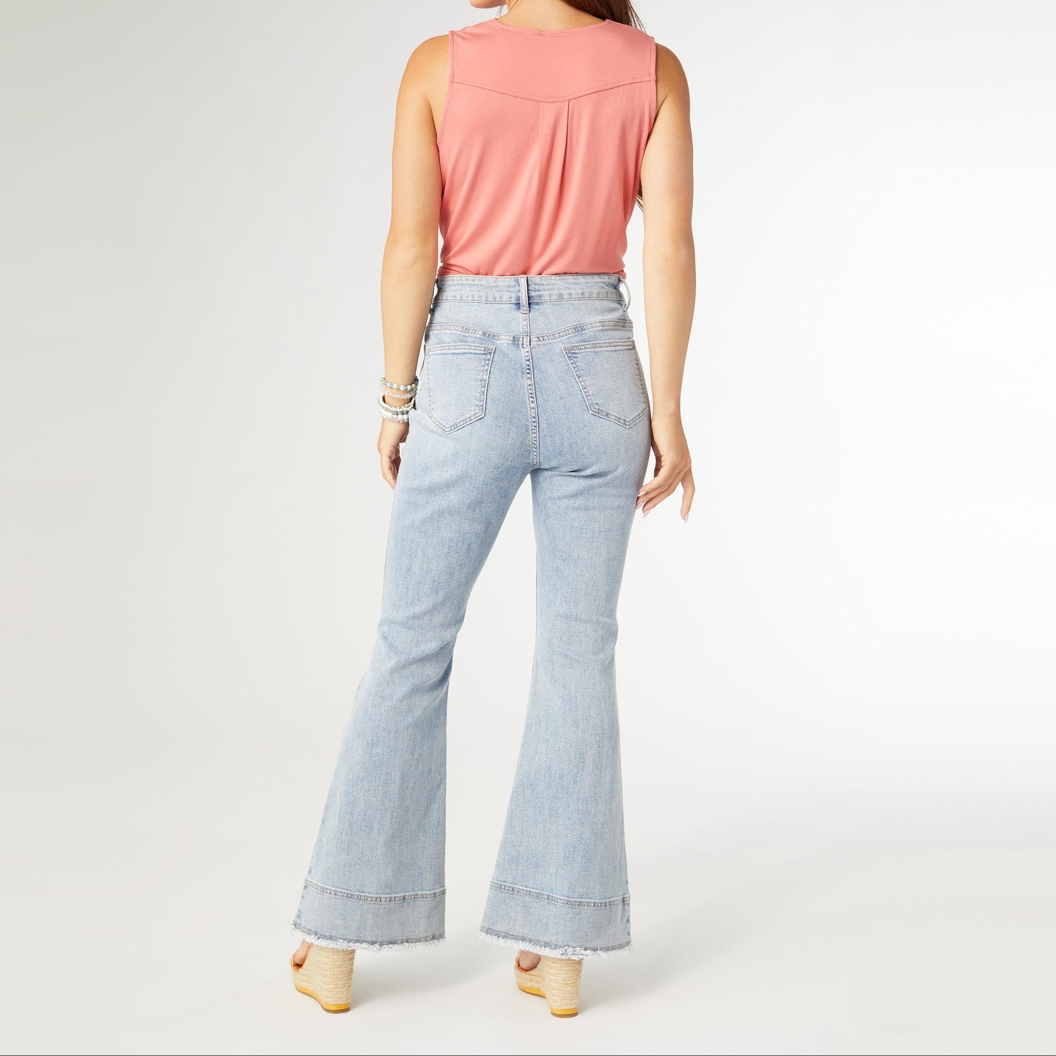 Haley Flare Pant with Double Bottom Fringe