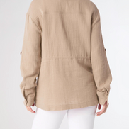 Hazel Gauze Button Front Cardigan