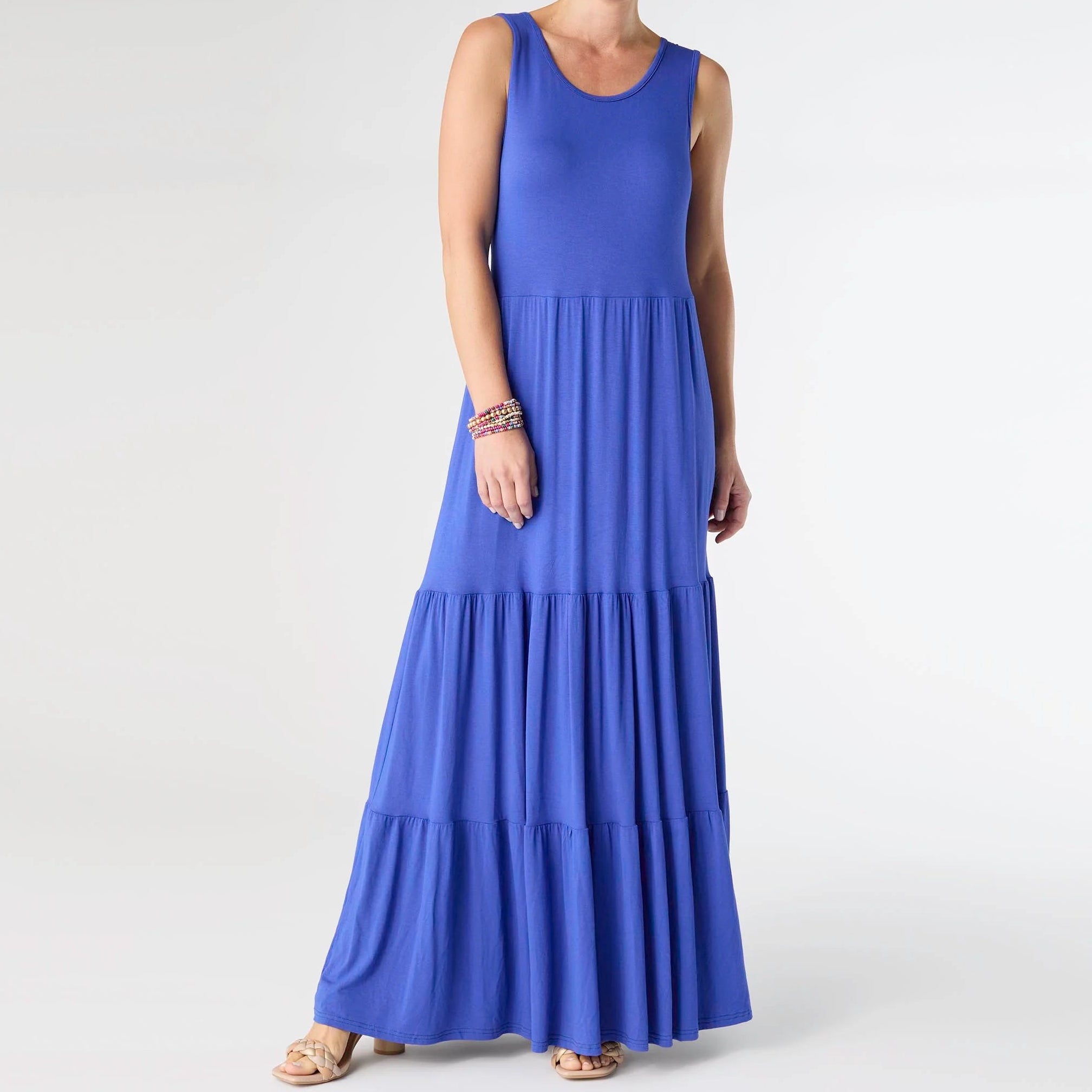 Janie Solid Tiered Maxi Dress