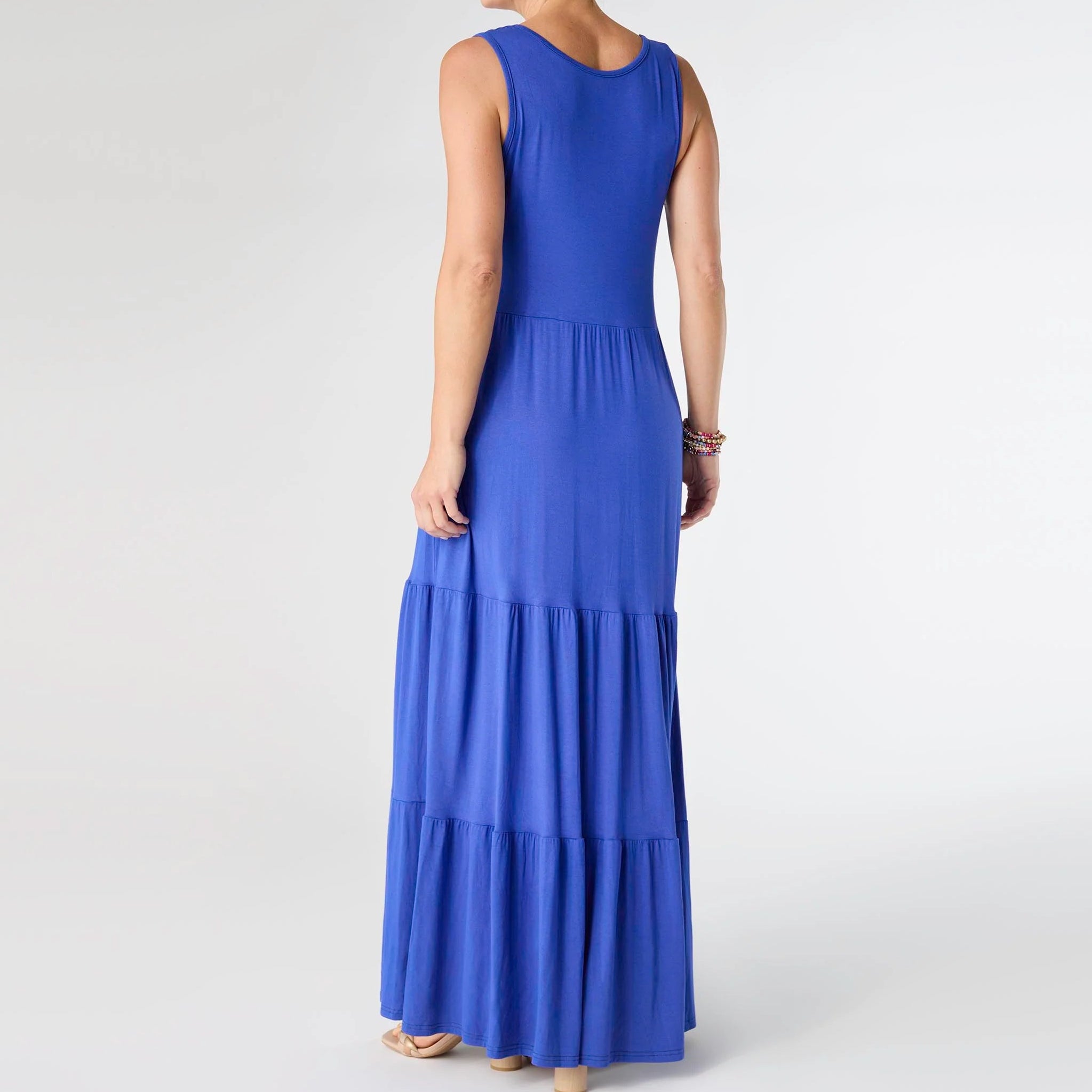 Janie Solid Tiered Maxi Dress