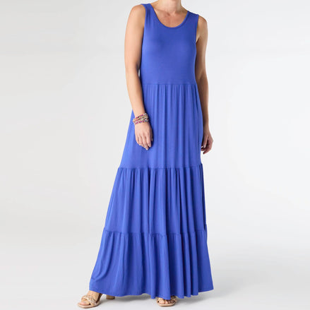 Janie Solid Tiered Maxi Dress