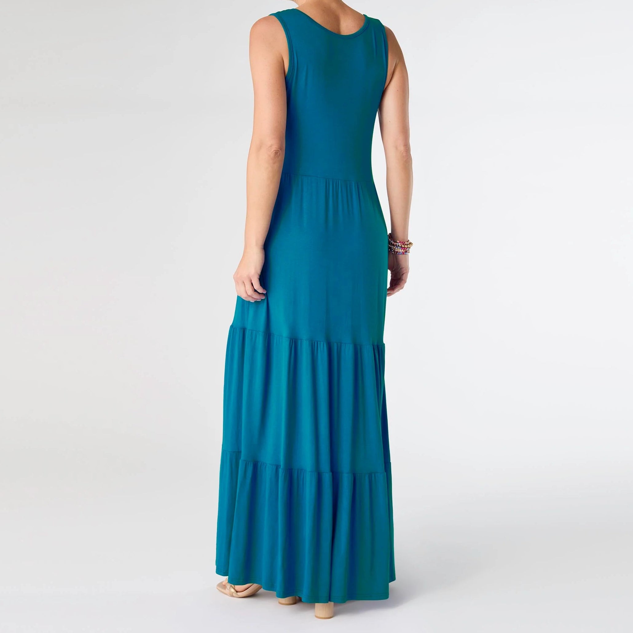 Janie Solid Tiered Maxi Dress