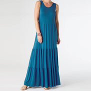 Janie Solid Tiered Maxi Dress
