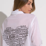 Love Button Down Top